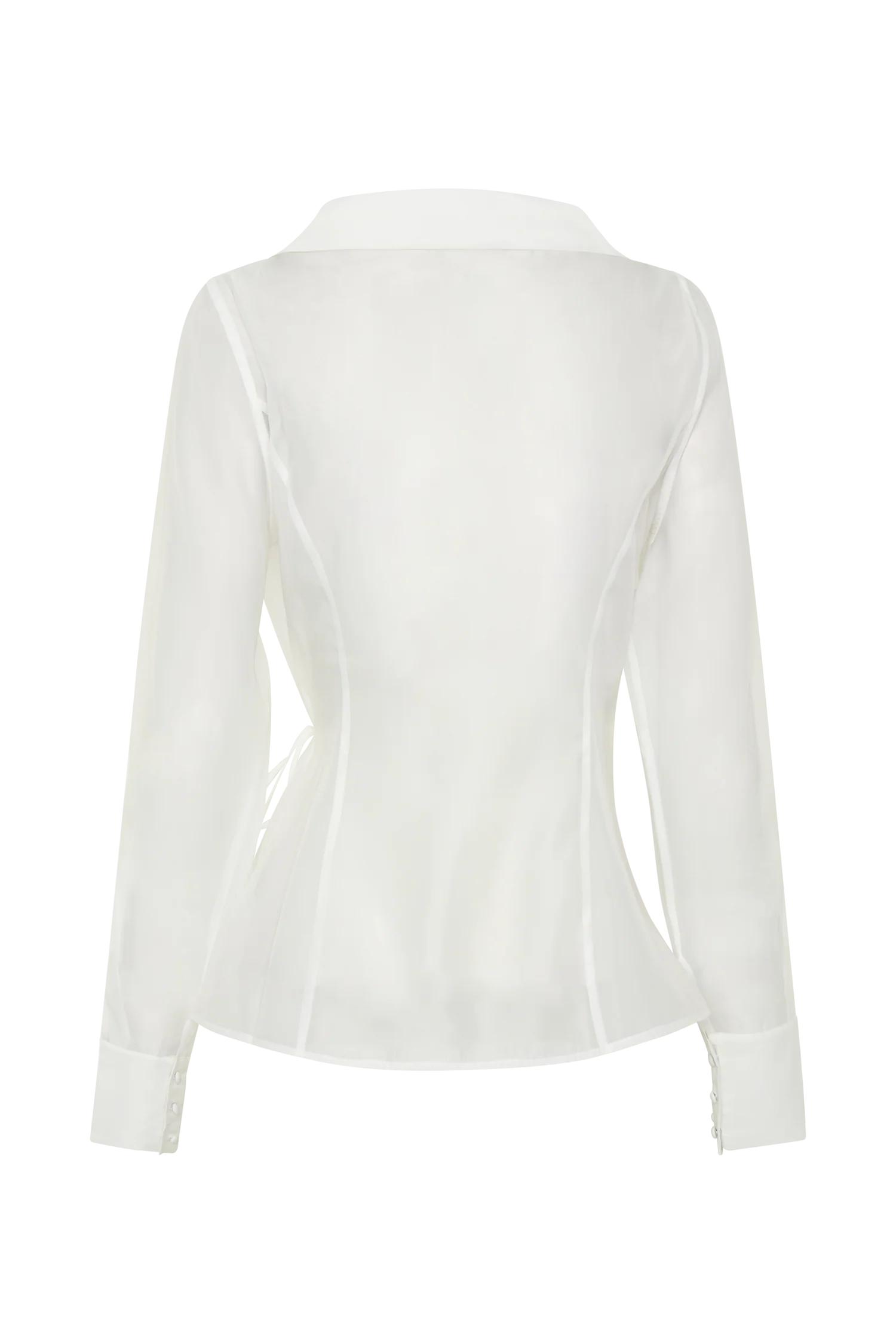 Frankie Organza Cross Over Shirt White