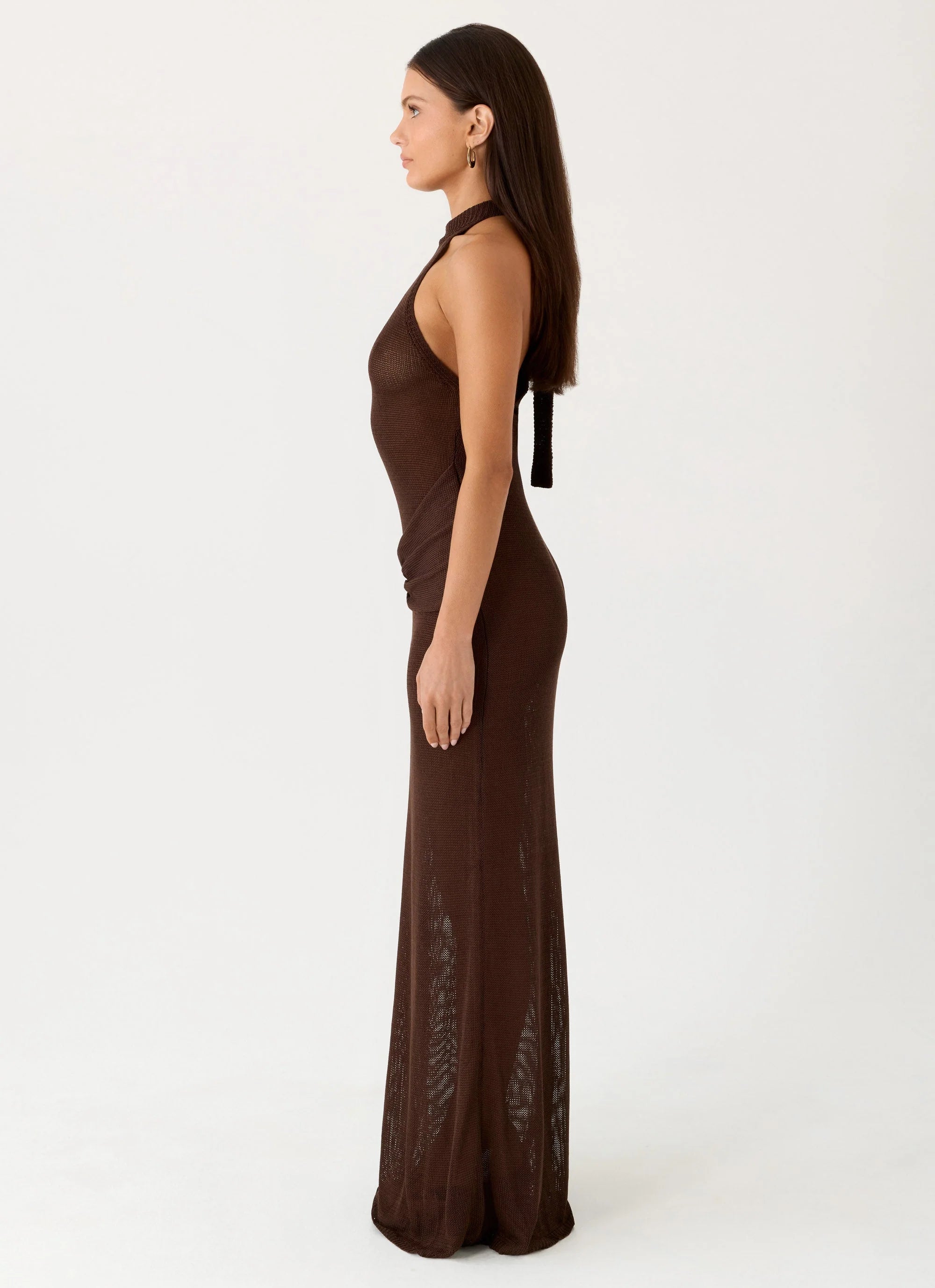 Saoirse Knit Maxi Dress Chocolate