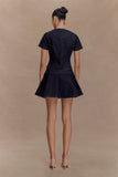 Arista Denim Mini Skirt Washed Indigo Blue