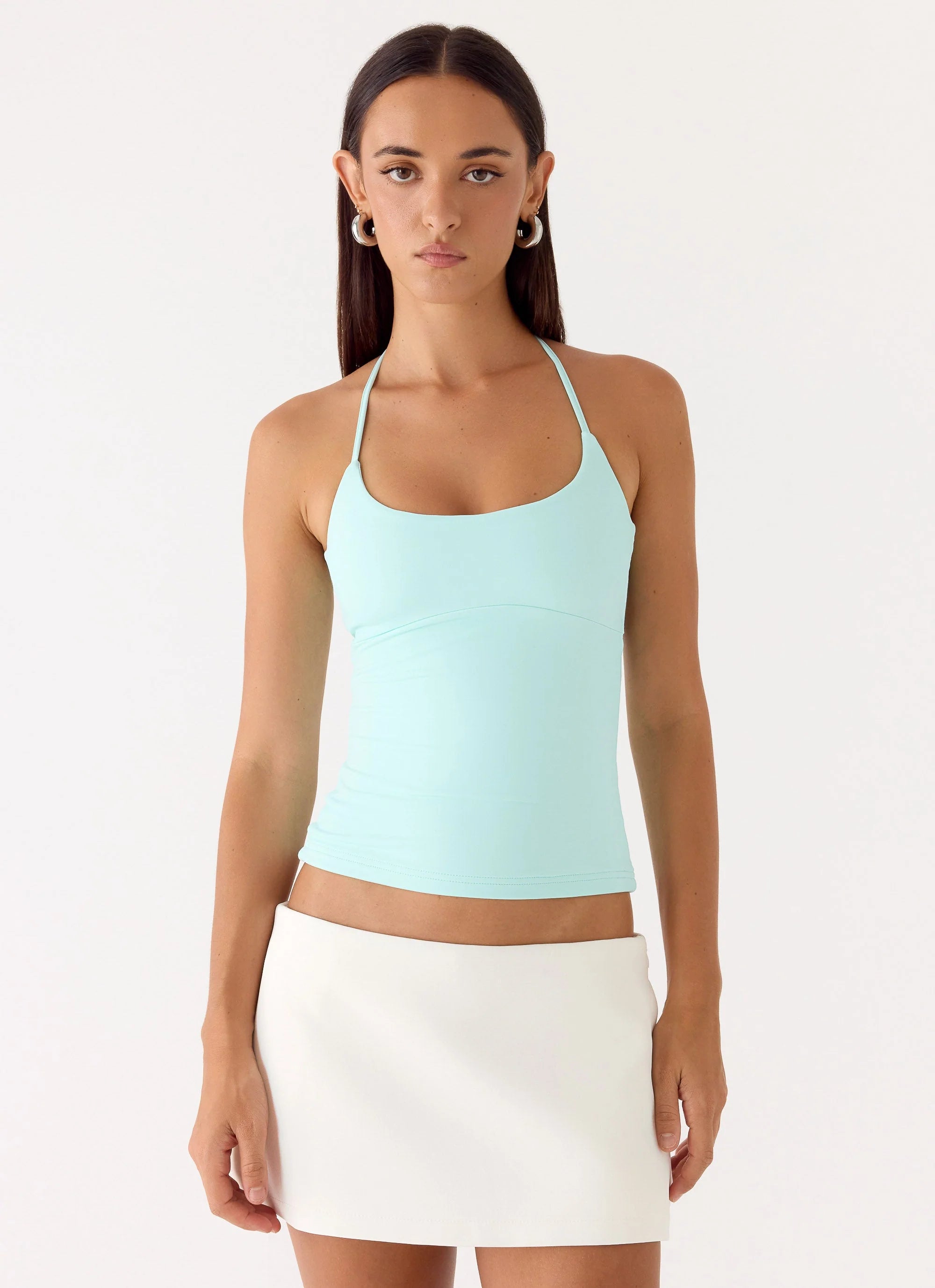 Chauncey Halter Top Aqua