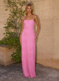 Wonyoung Beaded Maxi Dress - Pink