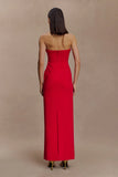 Lianne Strapless Maxi Dress Red