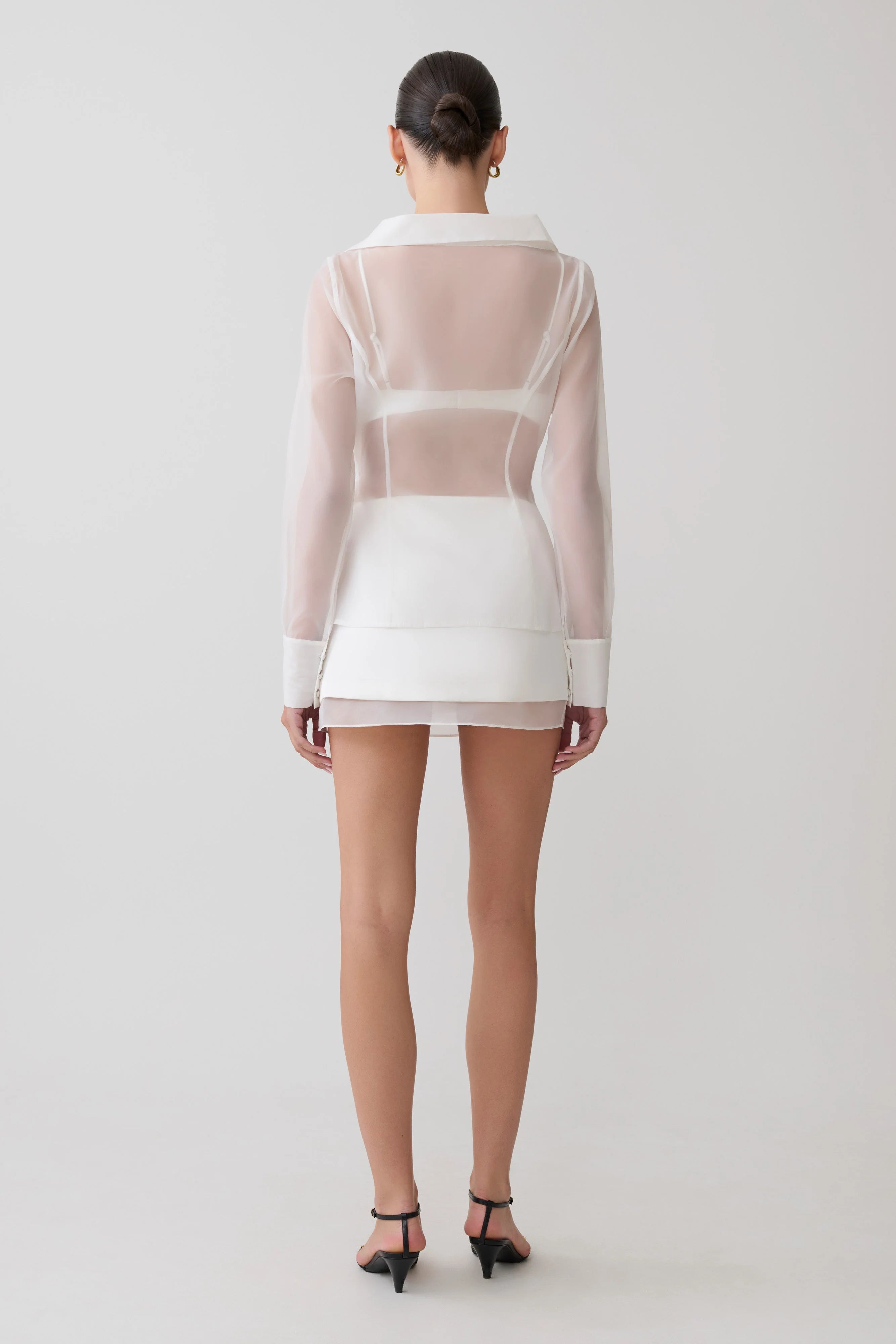 Frankie Satin Mini Skirt White