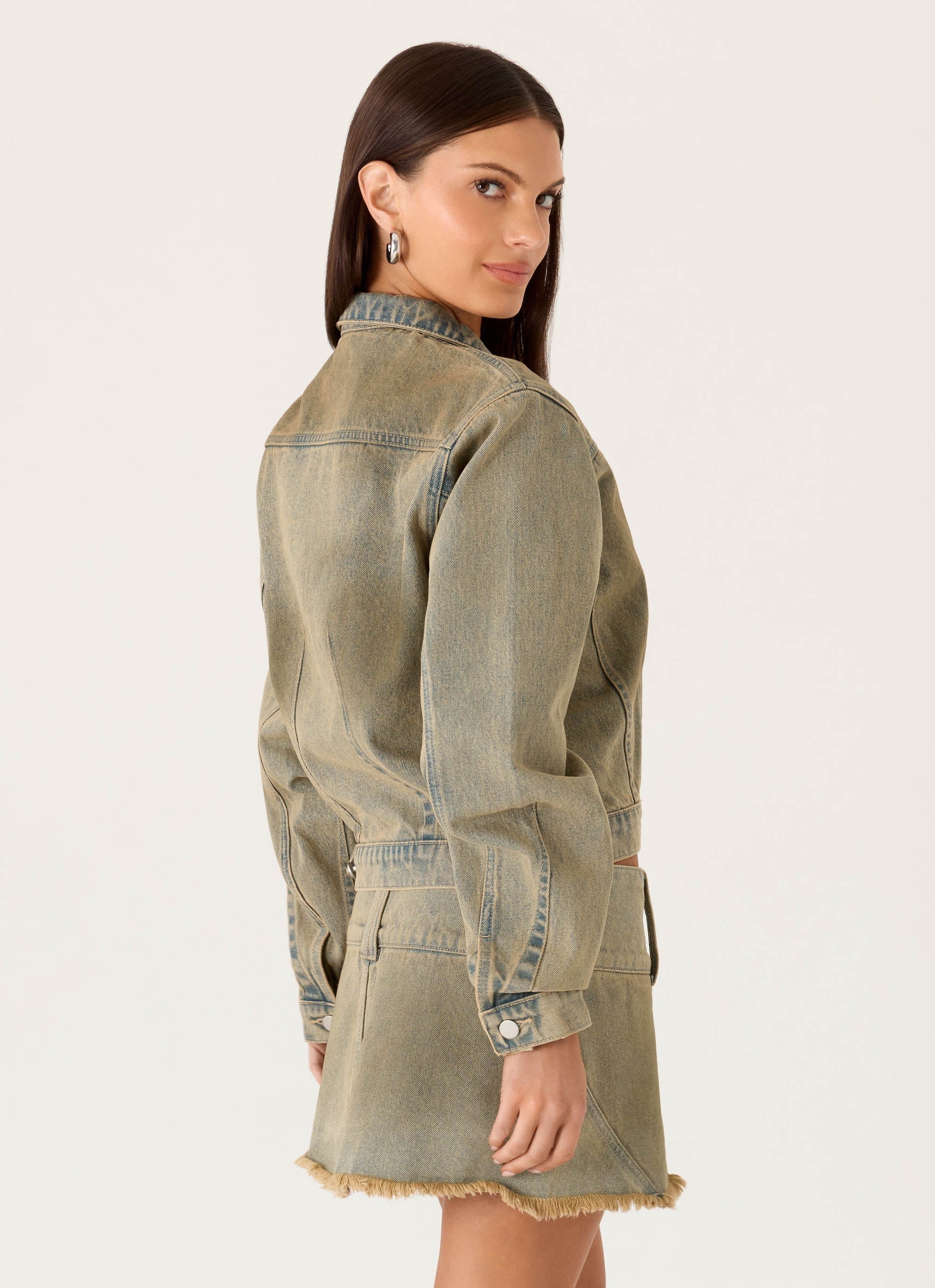 Roman Darts Jean Jacket Vintage Tan Wash