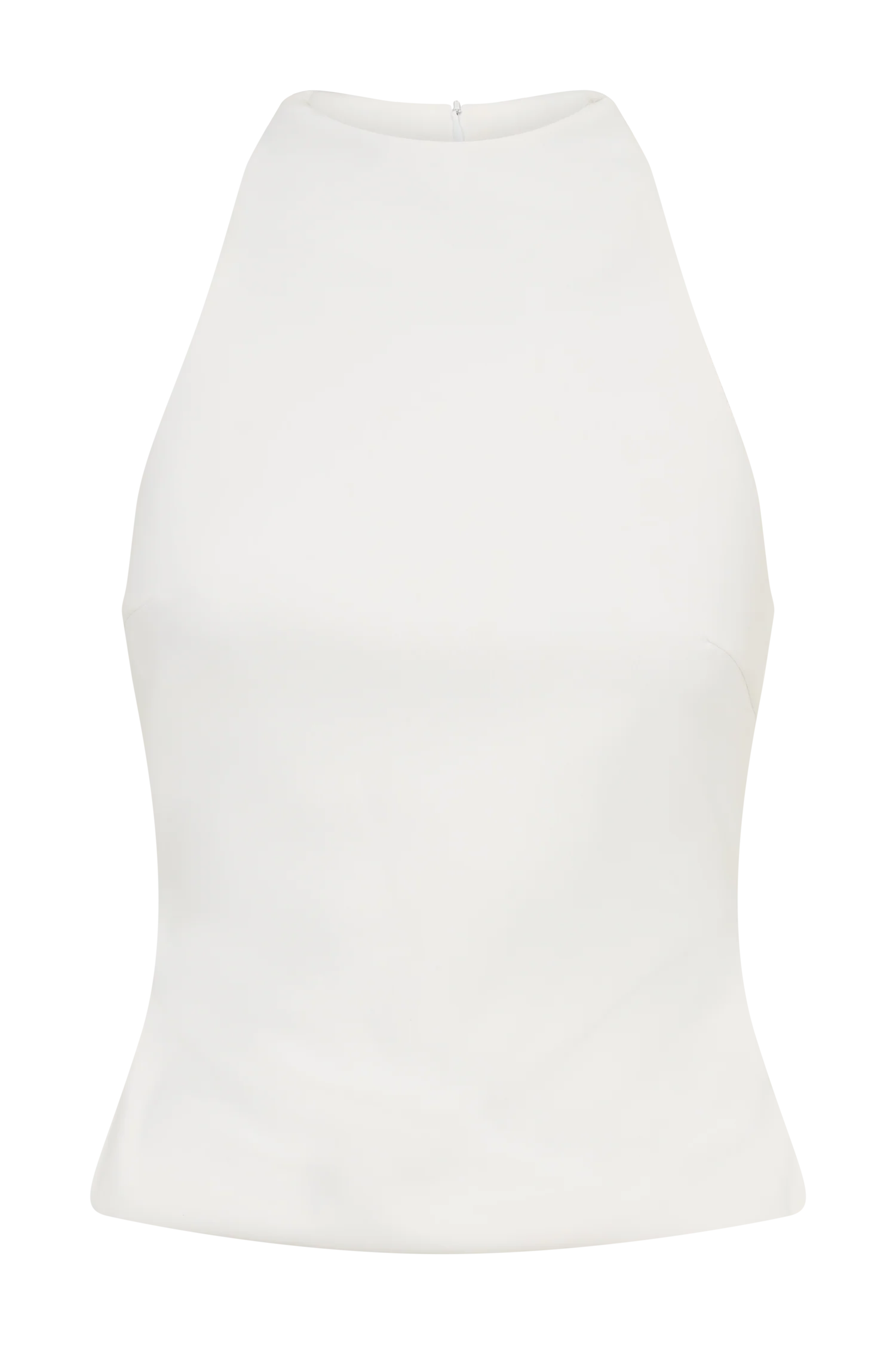 Portia Scuba Sleeveless Top White