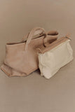 Baylor Faux Suede Bag Natural
