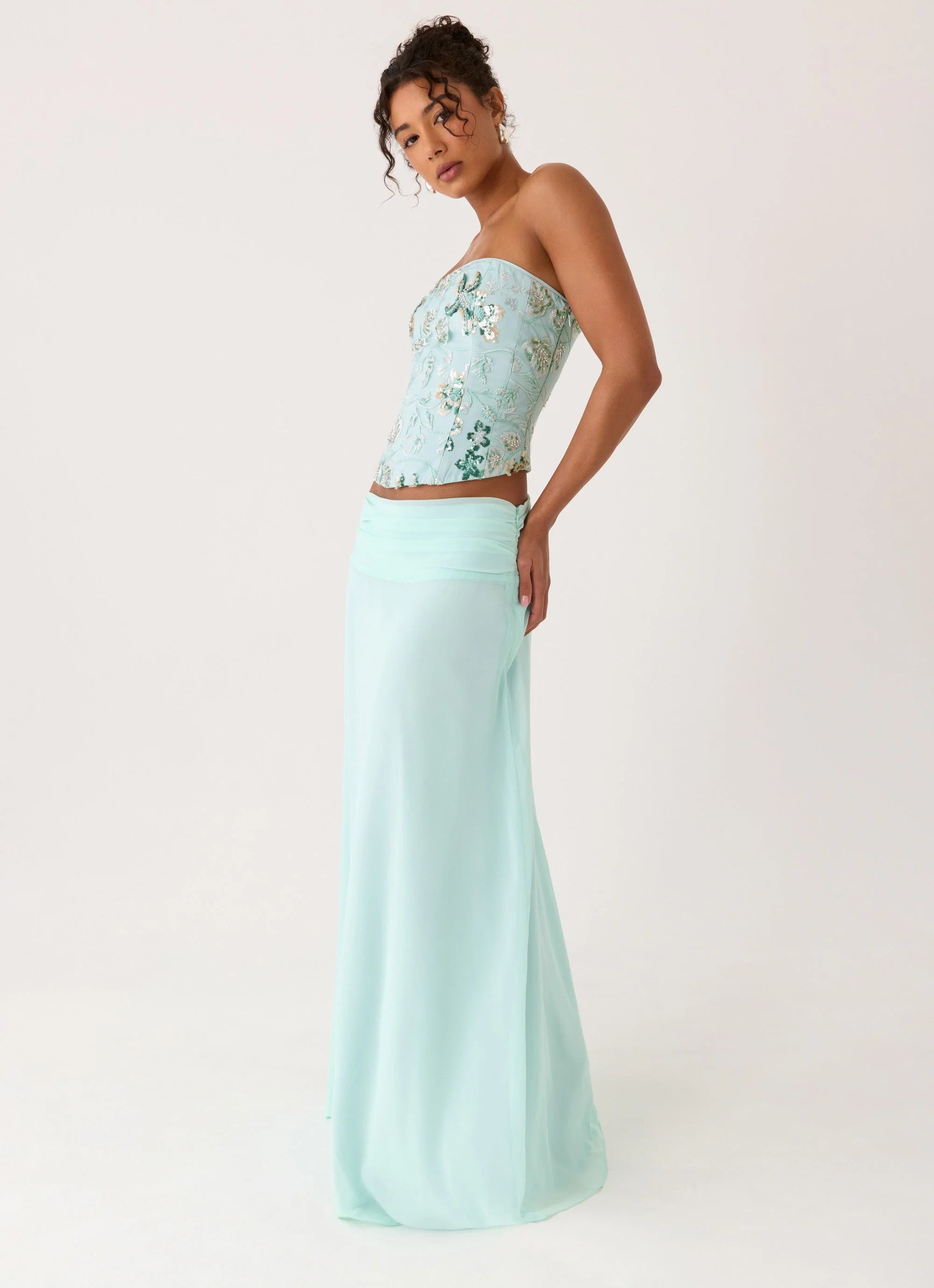 Natalya Maxi Skirt - Pistachio