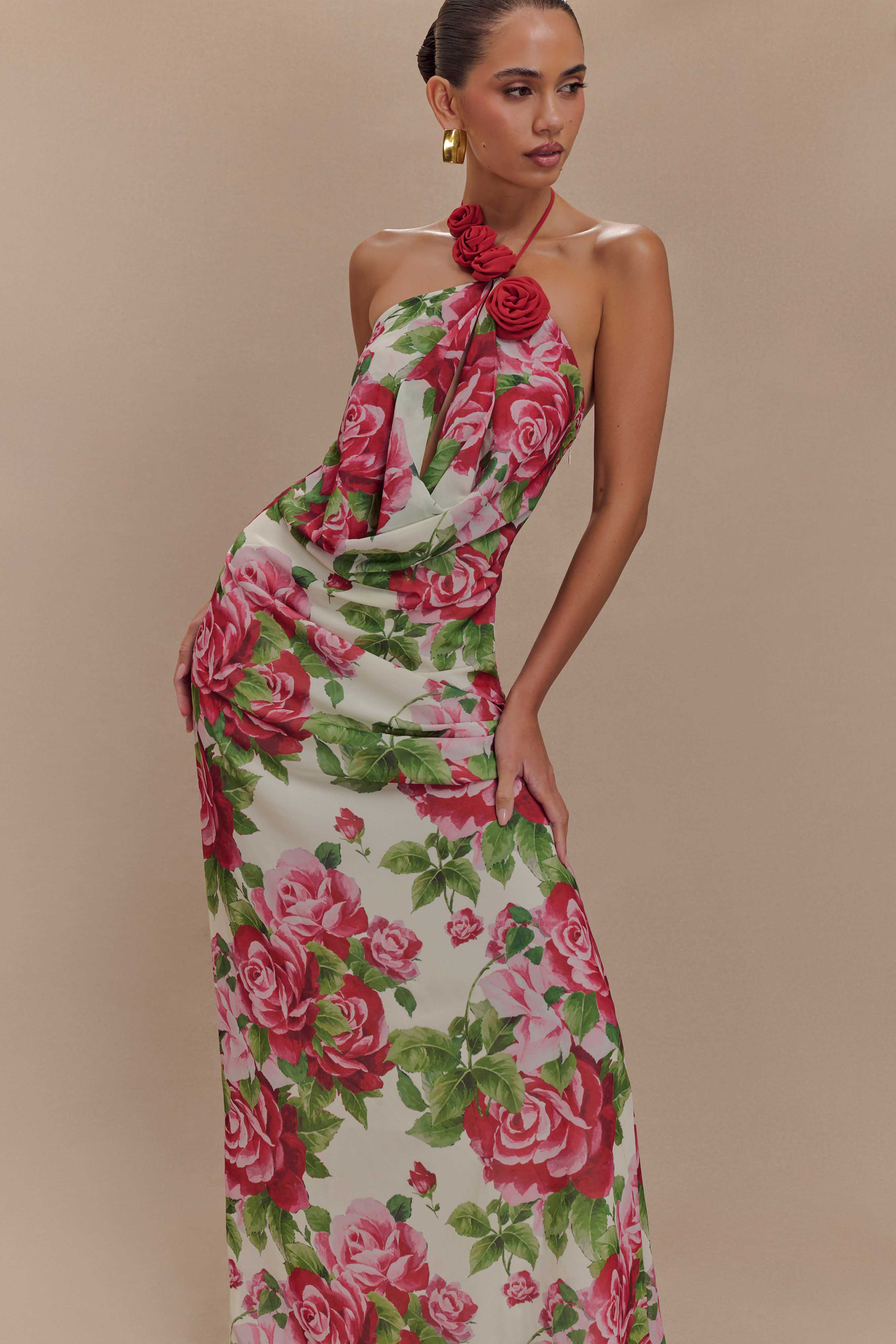 Rosalia Cowl Neck Maxi Dress Sonia Rose Print