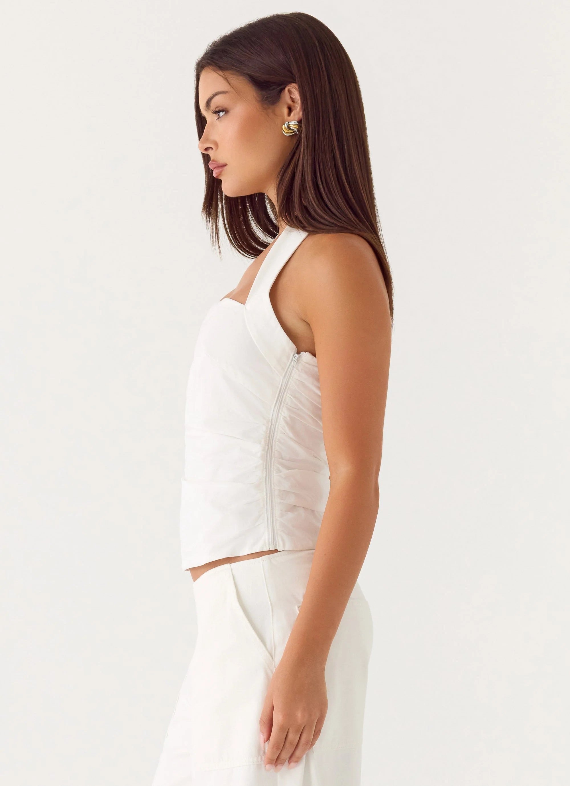 Seethal Halter Top White