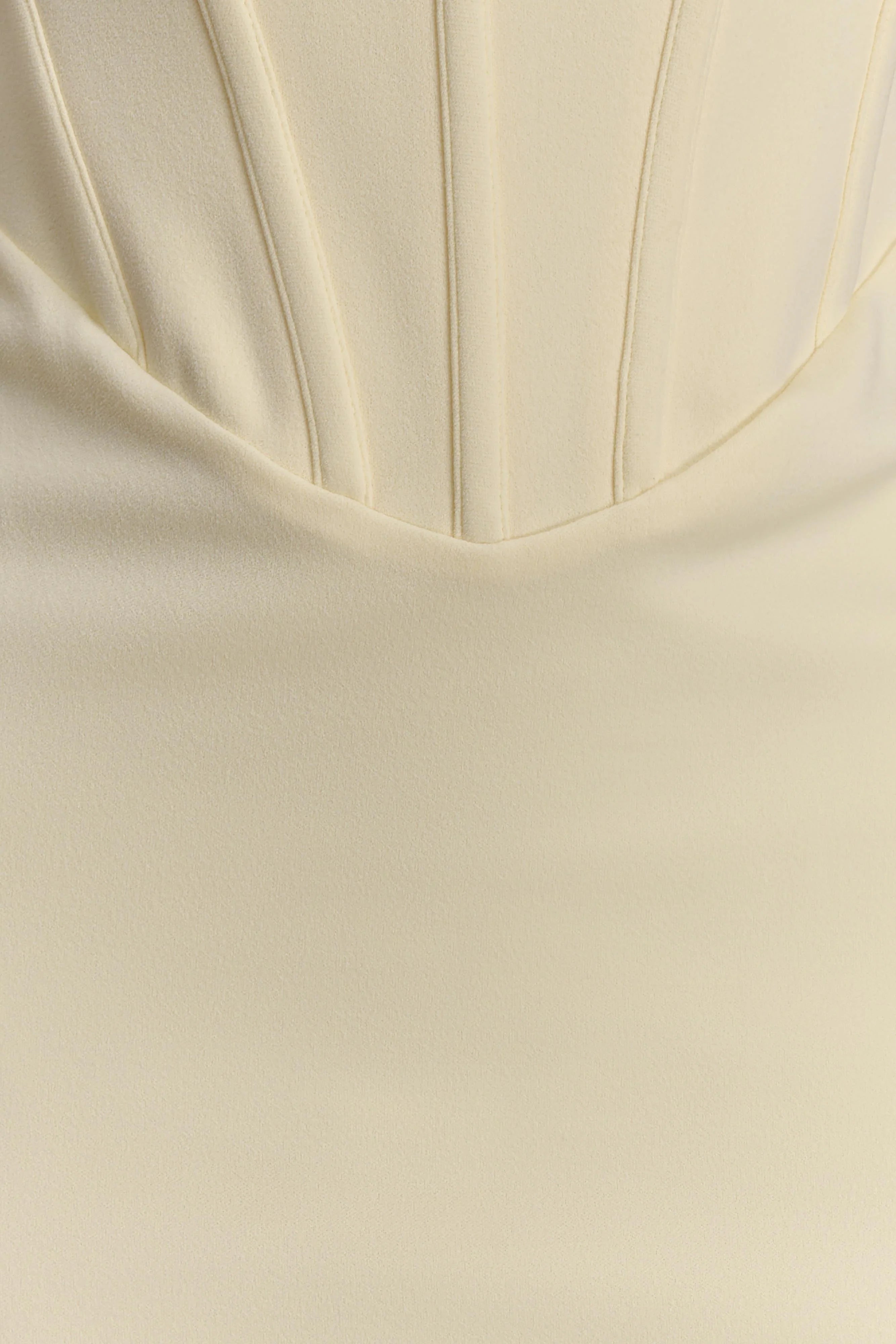 Luella Crepe Corset Maxi Dress Lemon