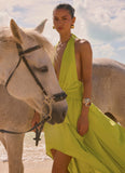 Sinead Halter Maxi Dress Lime