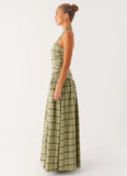 Lilith Maxi Dress Forest Plaid