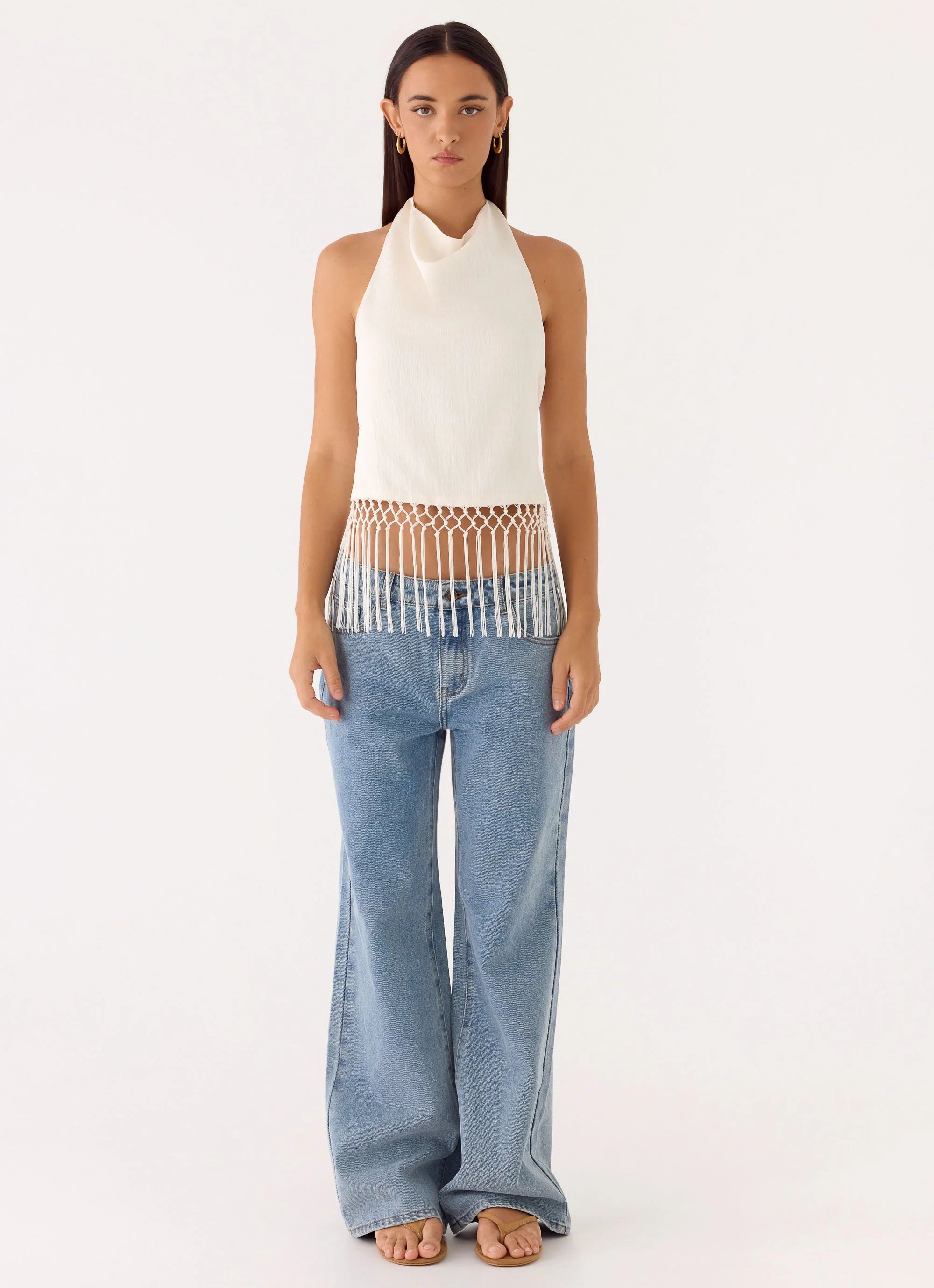 Mania Tassel Top Ivory