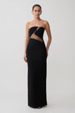 Lianne Strapless Maxi Dress Black