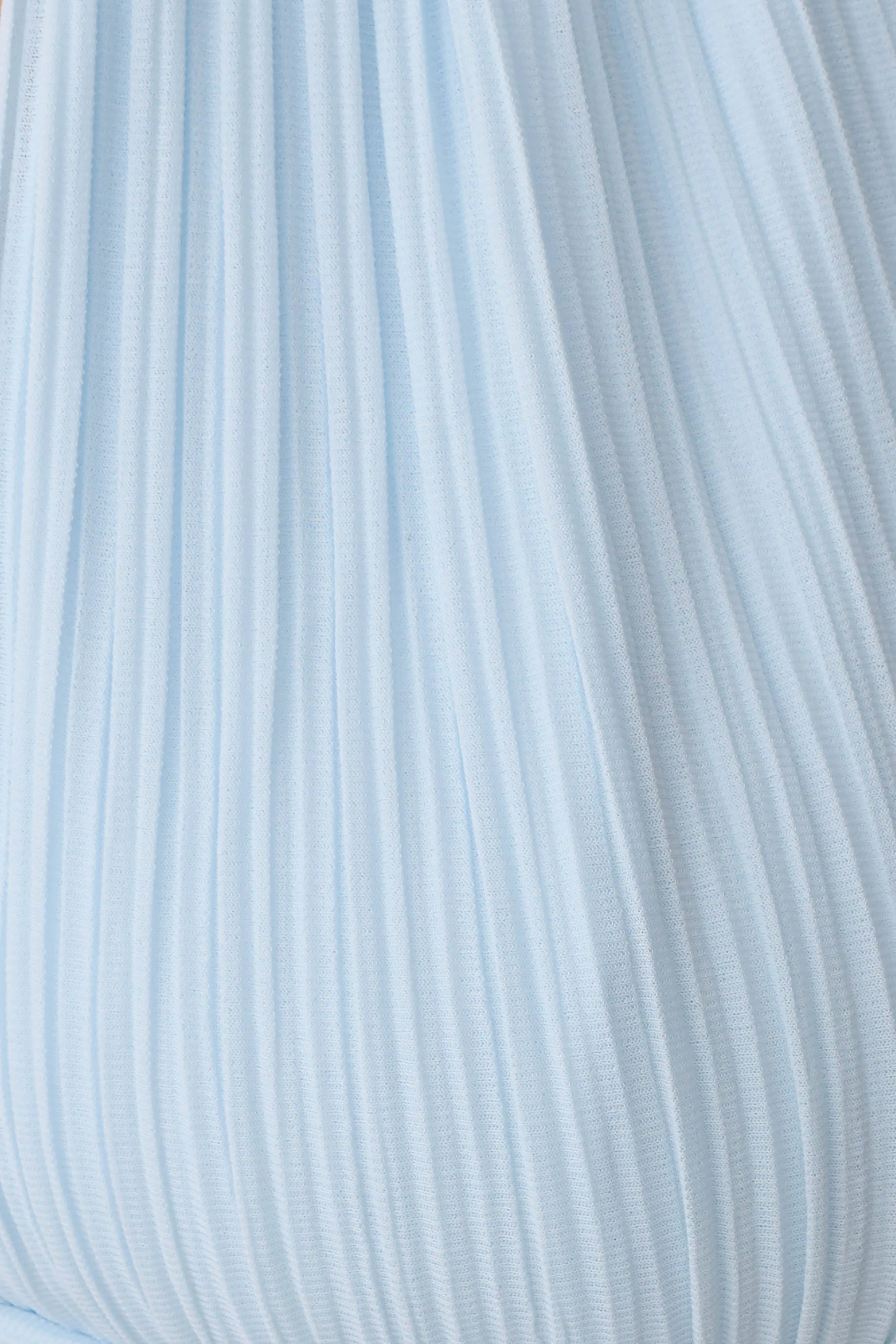 Amaris Sleeveless Plisse Halter Top Pale Blue