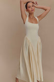 Sharon Scuba Jersey Midi Dress Ivory