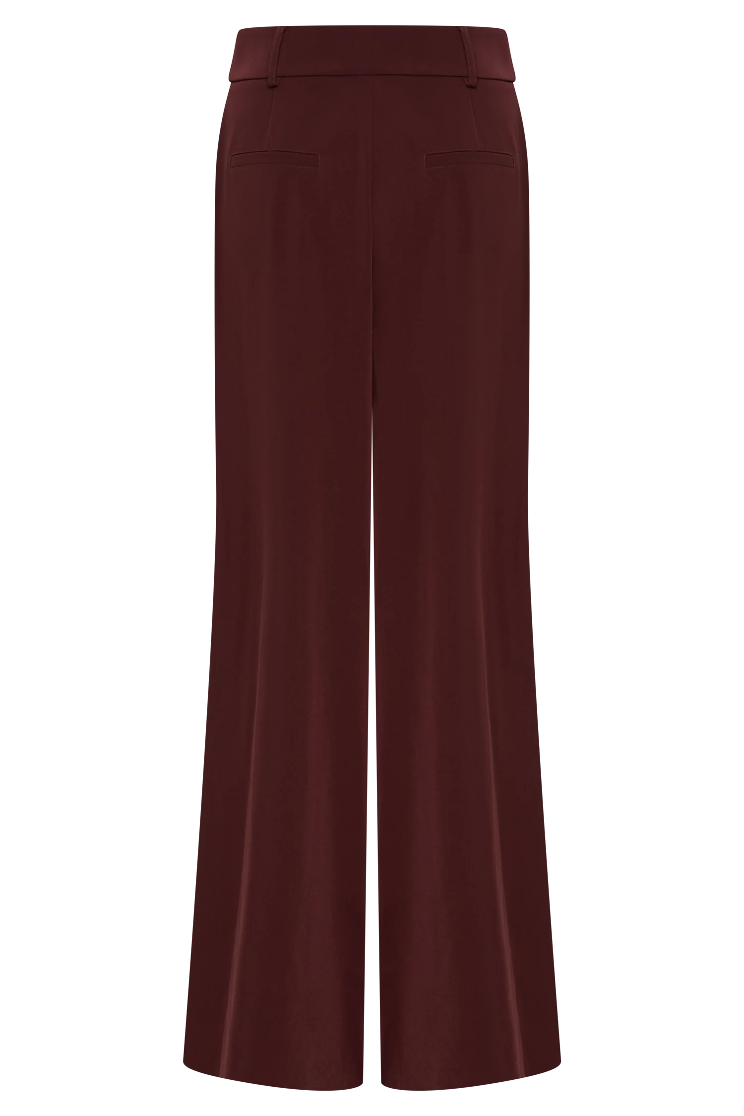 Jacqueline Pleated Wide Leg Pants Mahogany