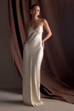 Lilly Sweetheart Satin Maxi Dress Blush Gold