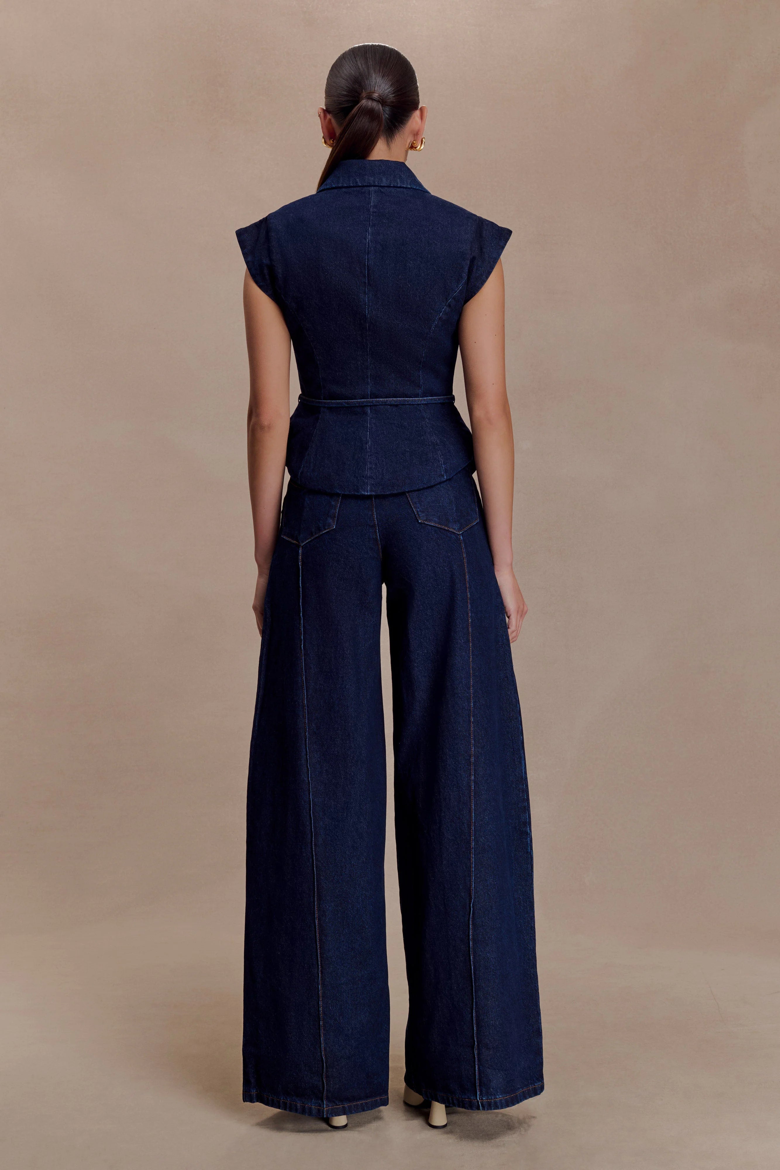 Beatrix High Rise Denim Jeans Indigo Blue