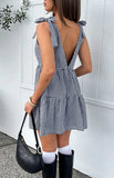 Angel Girl Black Gingham Mini Dress