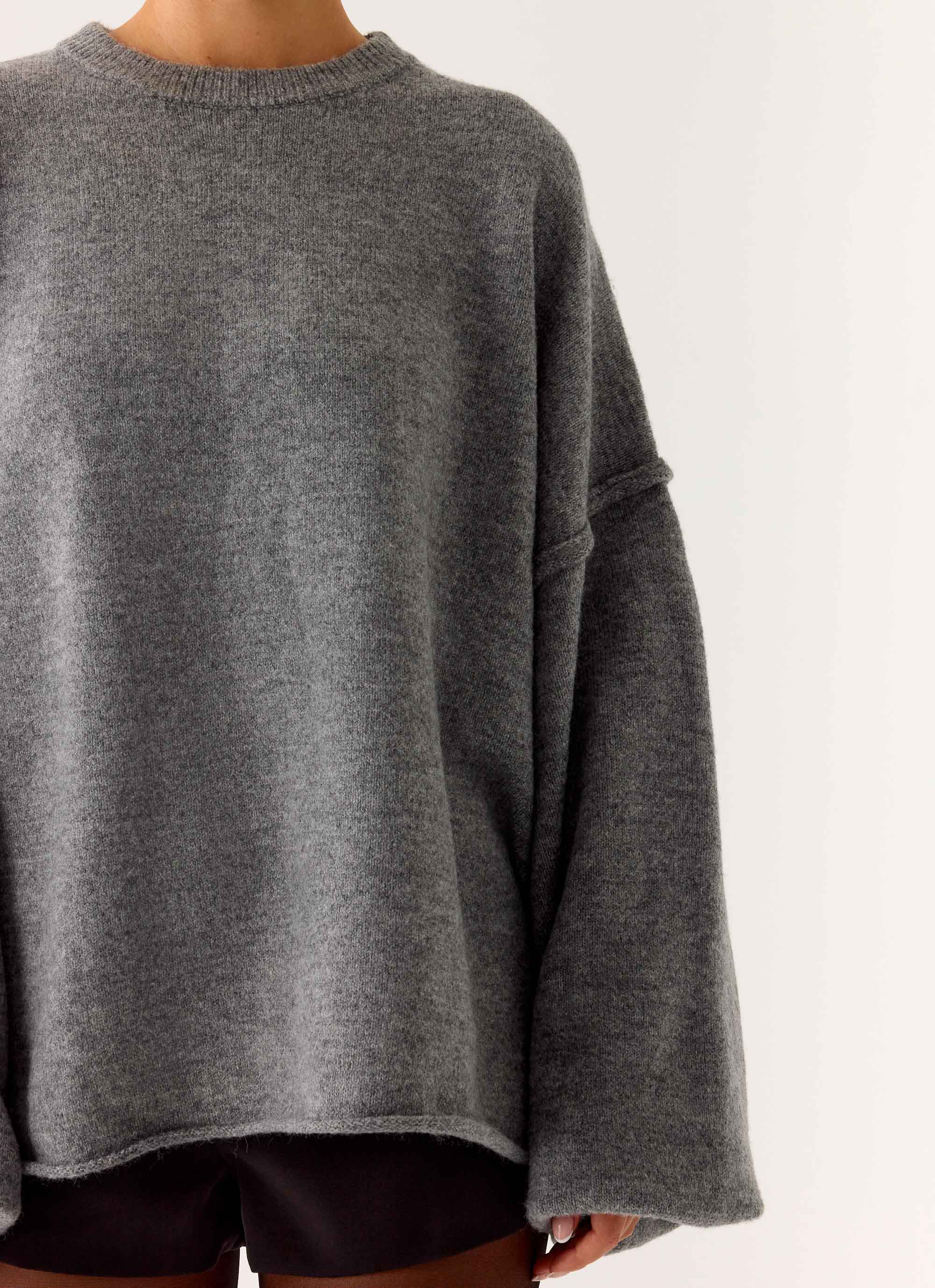 Jack Oversized Knit Sweater Grey