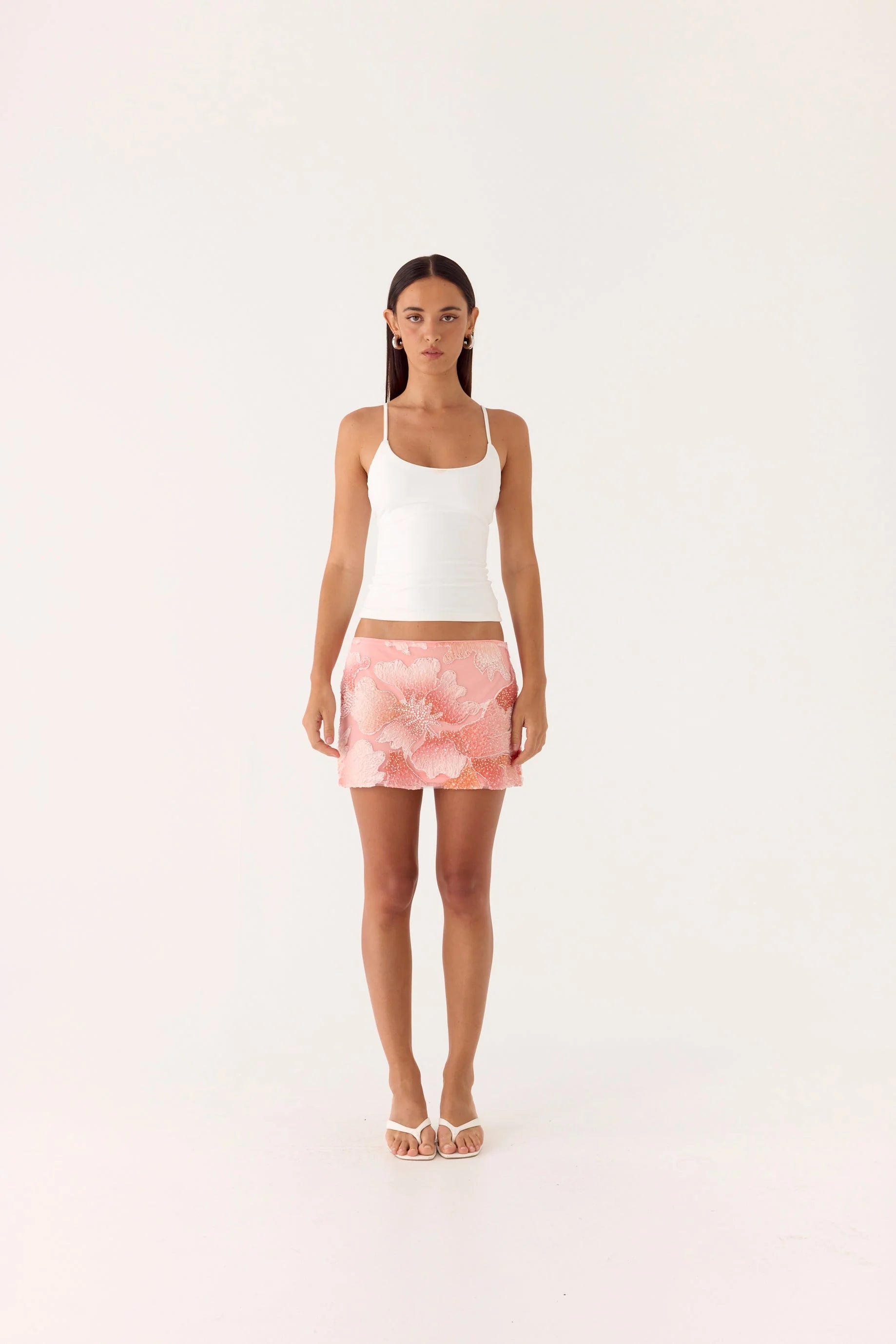Dayna Mini Skirt - Coral