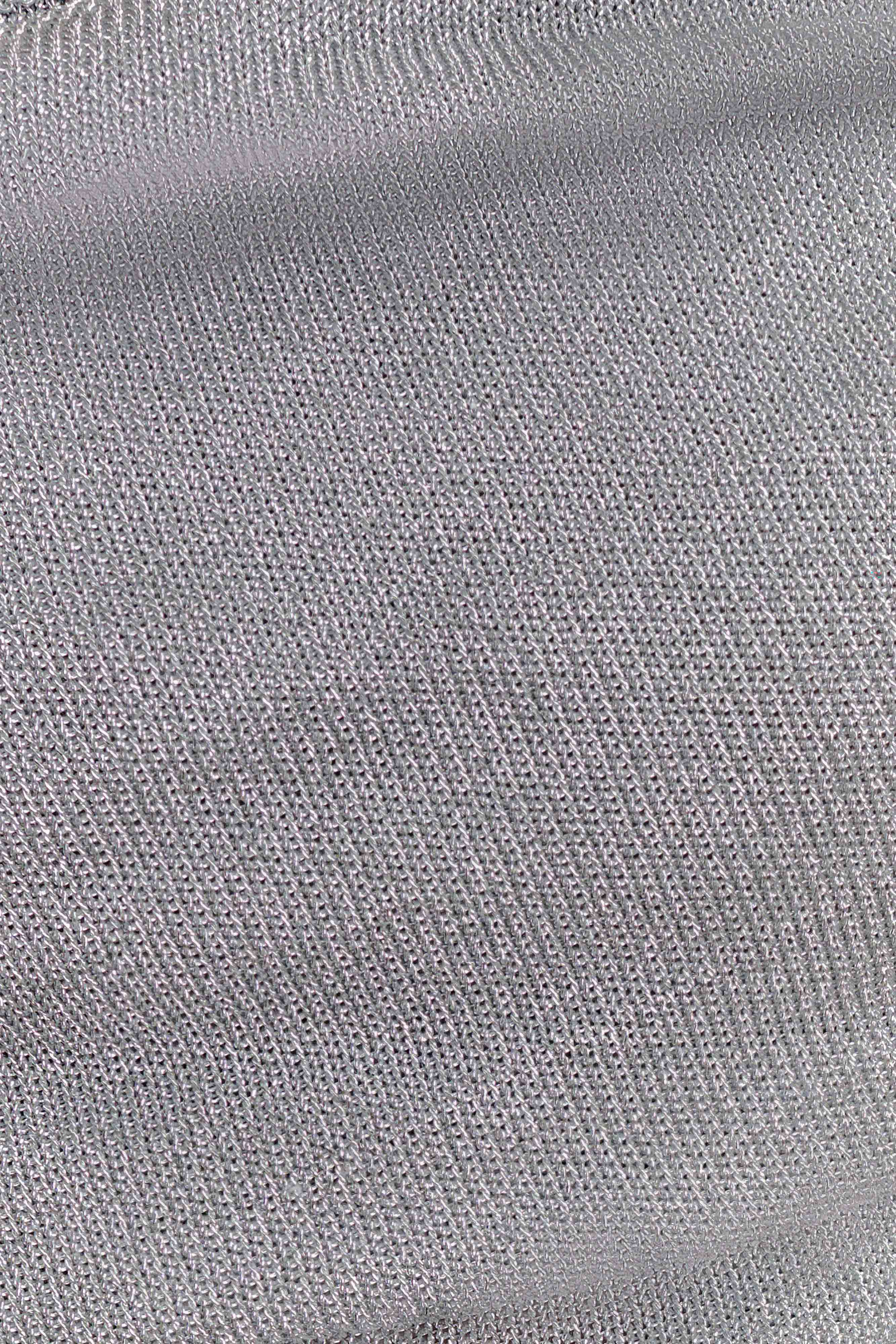 Corah Lurex Drape Knit Top Silver