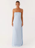 Aster Bloom Maxi Dress Blue