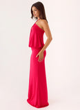 Telling You Maxi Dress - Red Magenta