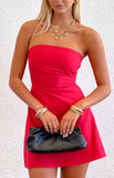 Love Parade Red Strapless Mini Dress