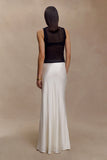 Sabrina Silk Blend Maxi Skirt Ivory