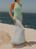 Caspa Crochet Maxi Dress Multi