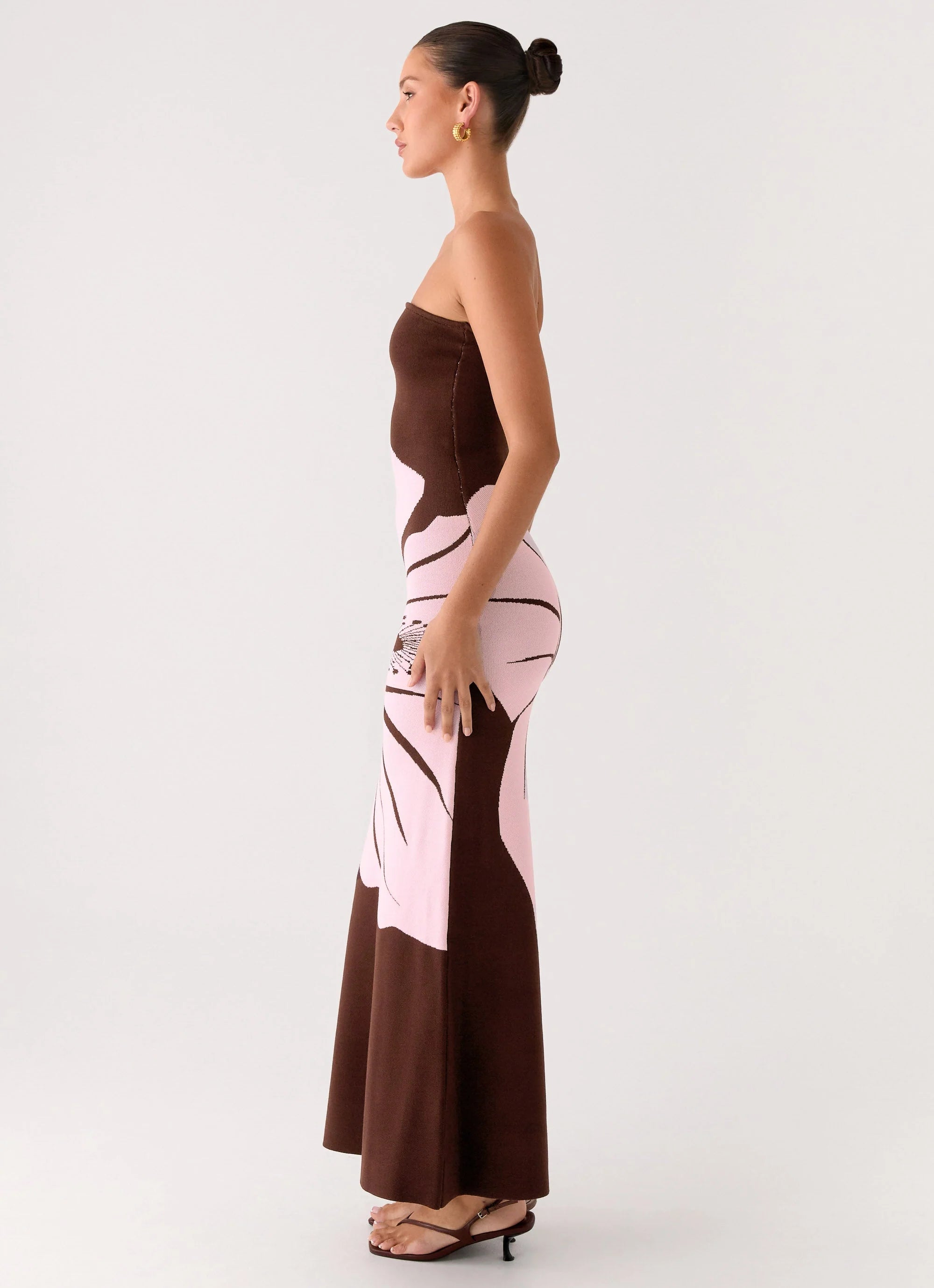 Jala Strapless Knit Maxi Dress Espresso Meadow