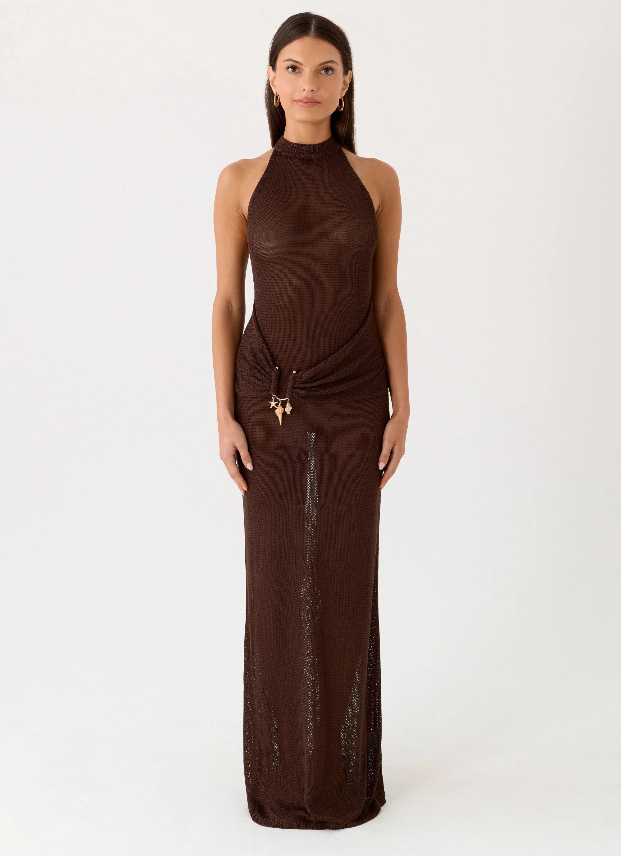 Saoirse Knit Maxi Dress Chocolate