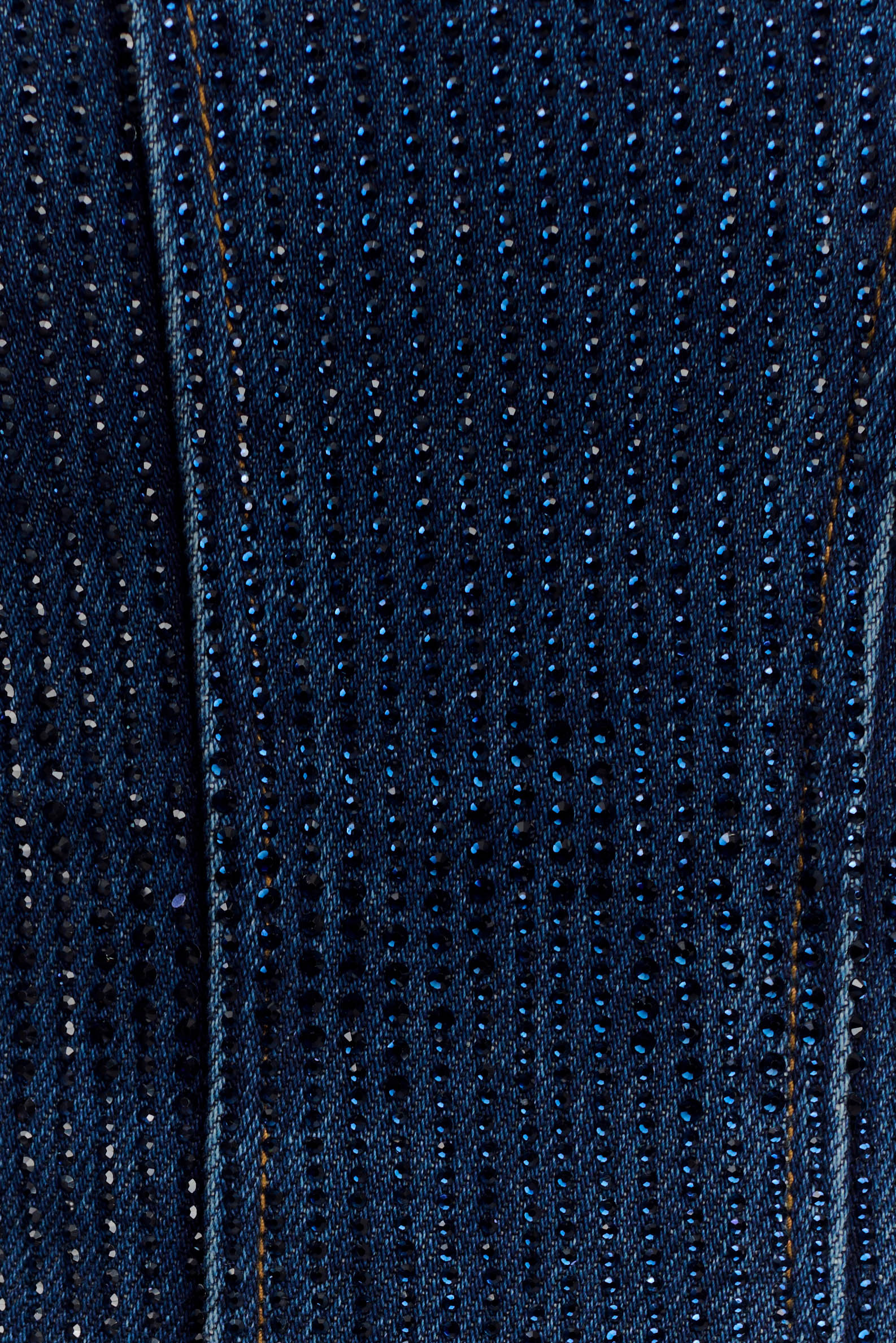 Monte Strapless Diamante Denim Corset Midnight Blue