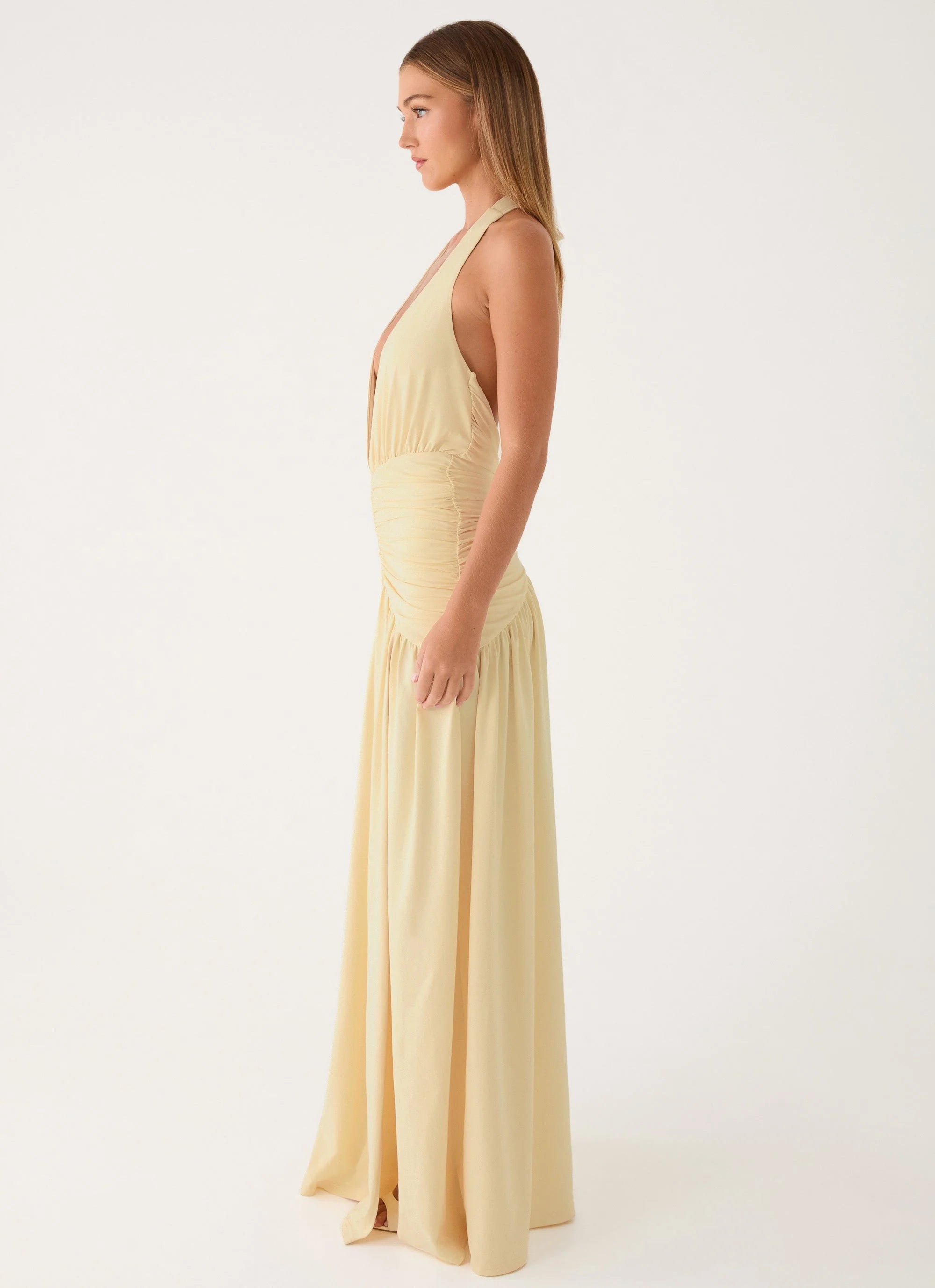 Makena Halter Maxi Dress - Yellow
