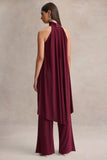 Jadzia Burgundy Halter Neck Jumpsuit