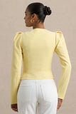 Olympia Lemon Sweetheart Neck Tailored Top