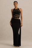 Joi Black Maxi Skirt With Sash Detail