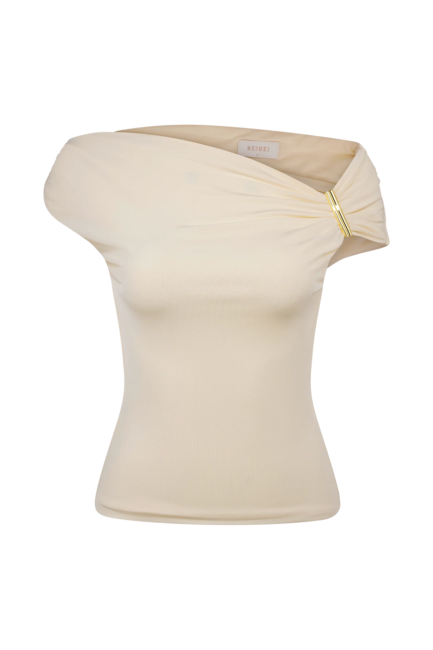 Kinsley Slinky Top With Hardware Ivory