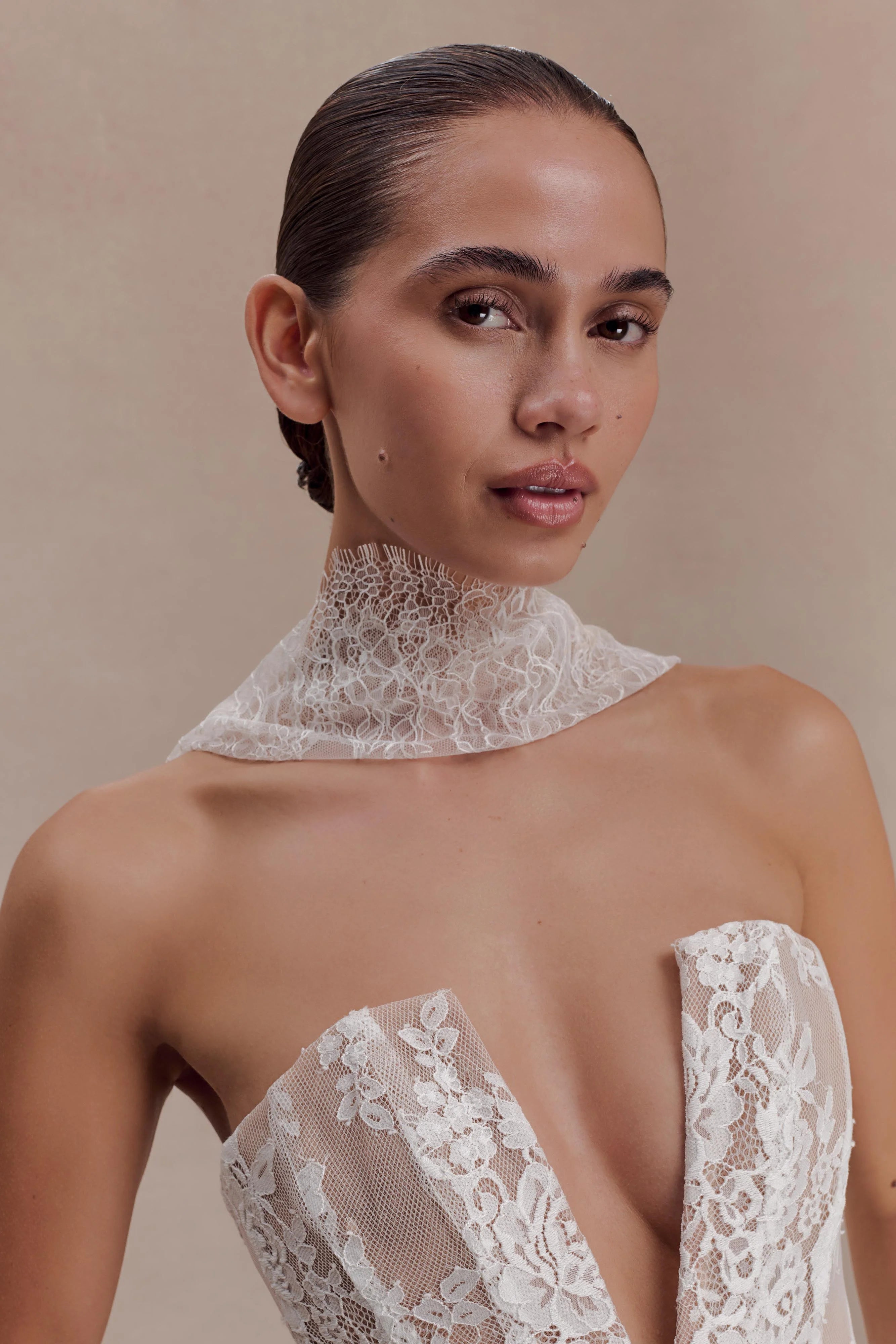 Zoey Lace Scarf Ivory
