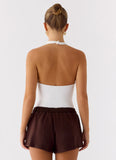 Signature Low Rise Sweatshorts Chocolate