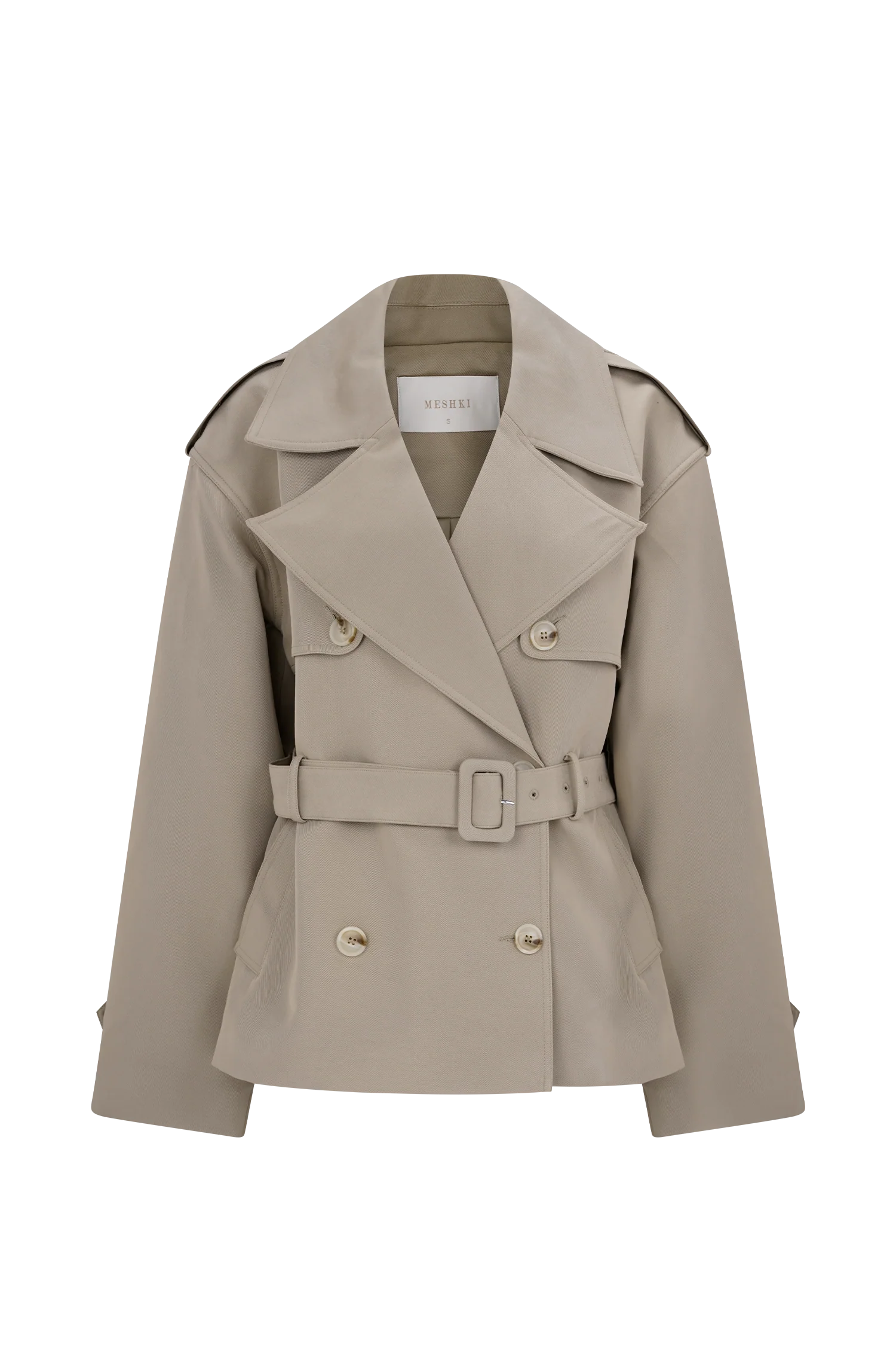 Alden Short Trench Jacket Pebble