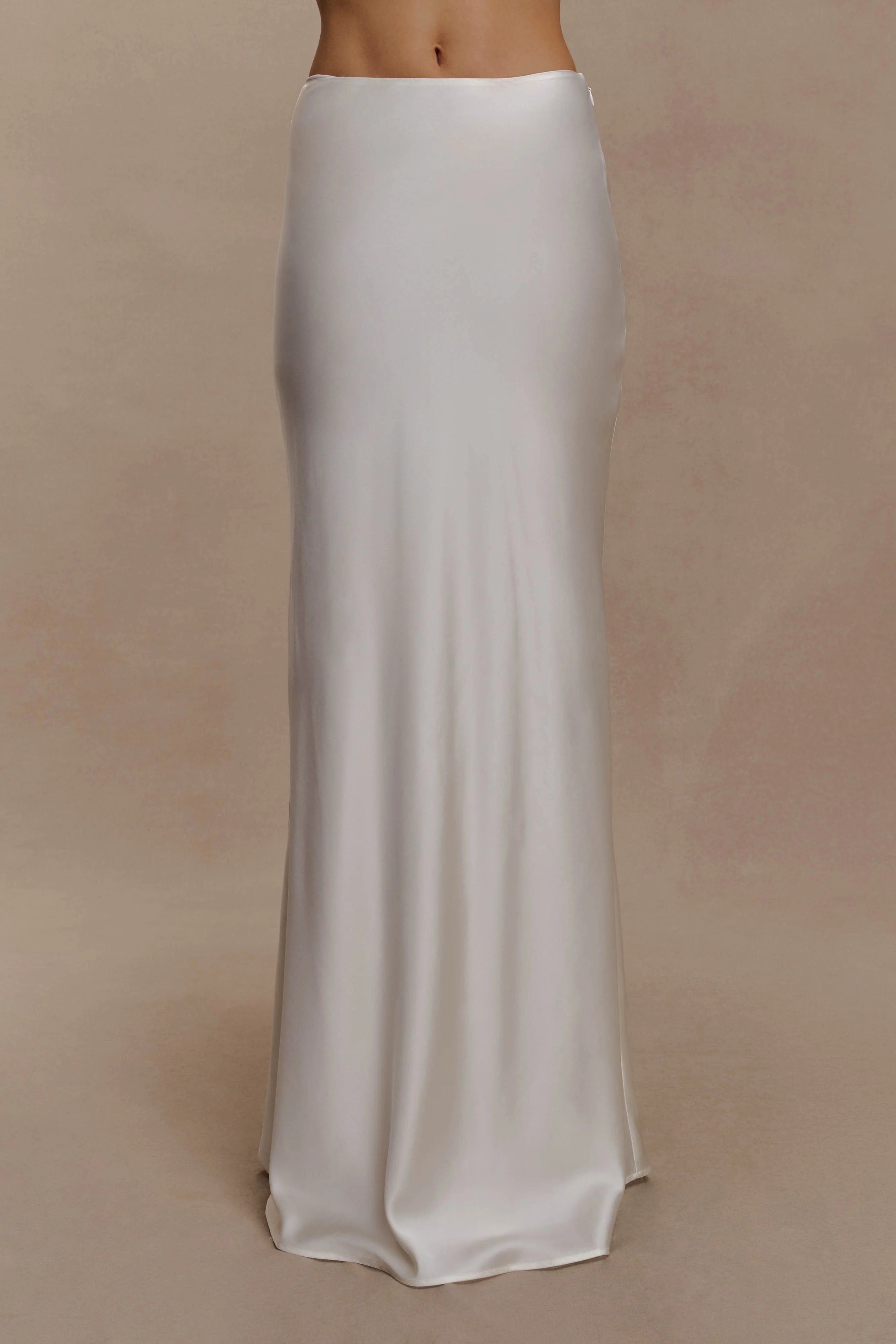 Sabrina Silk Blend Maxi Skirt Ivory