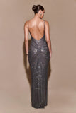 Roisin Diamante Maxi Dress Gunmetal