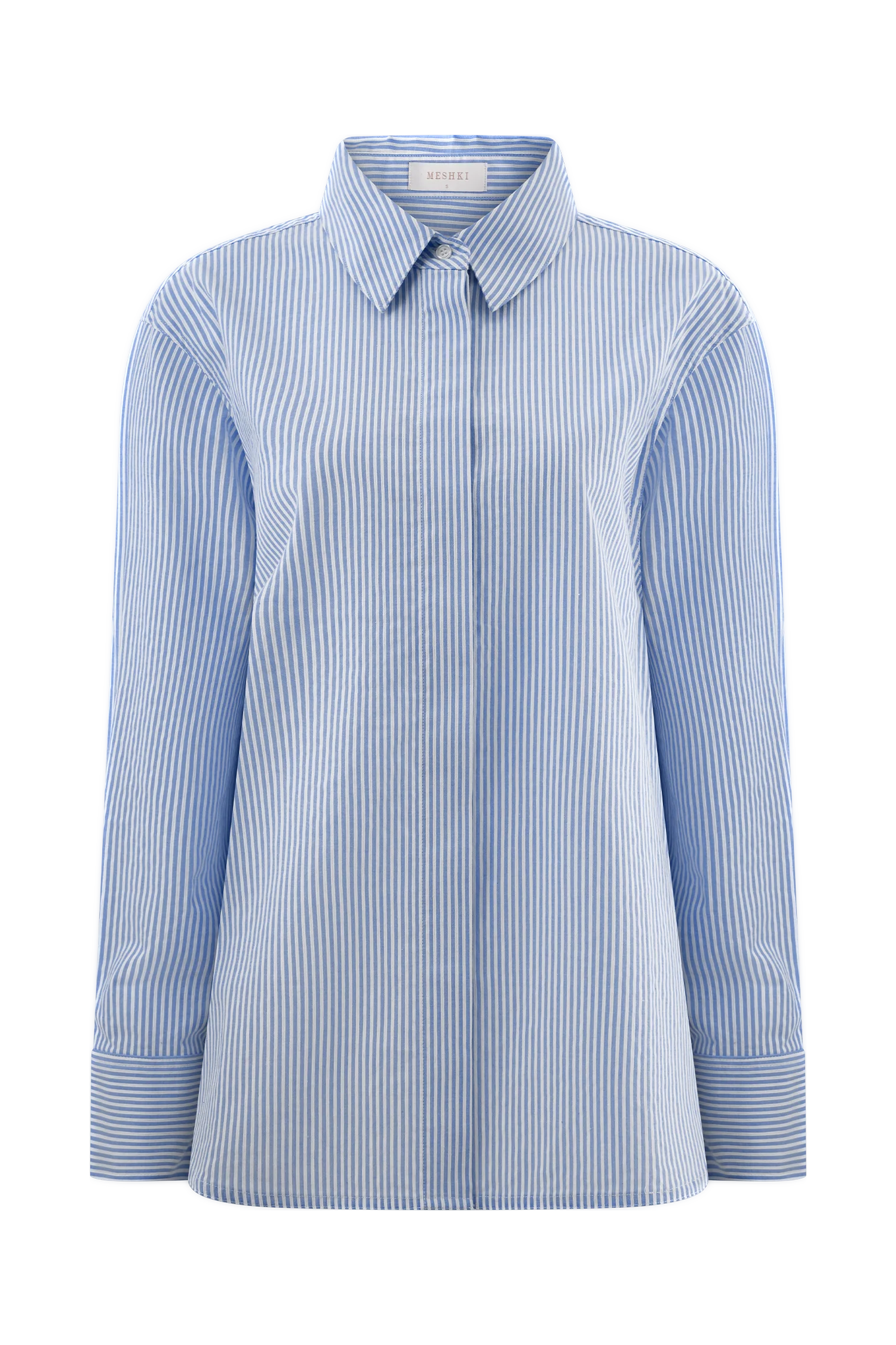 Hansen Oversized Shirt Blue Pinstripe