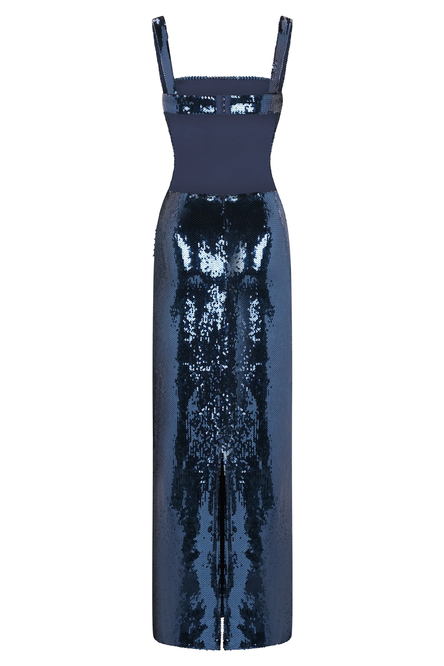 Adoria Sequin Cut Out Maxi Dress Navy