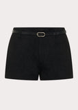 Katie Suede Mini Shorts Black