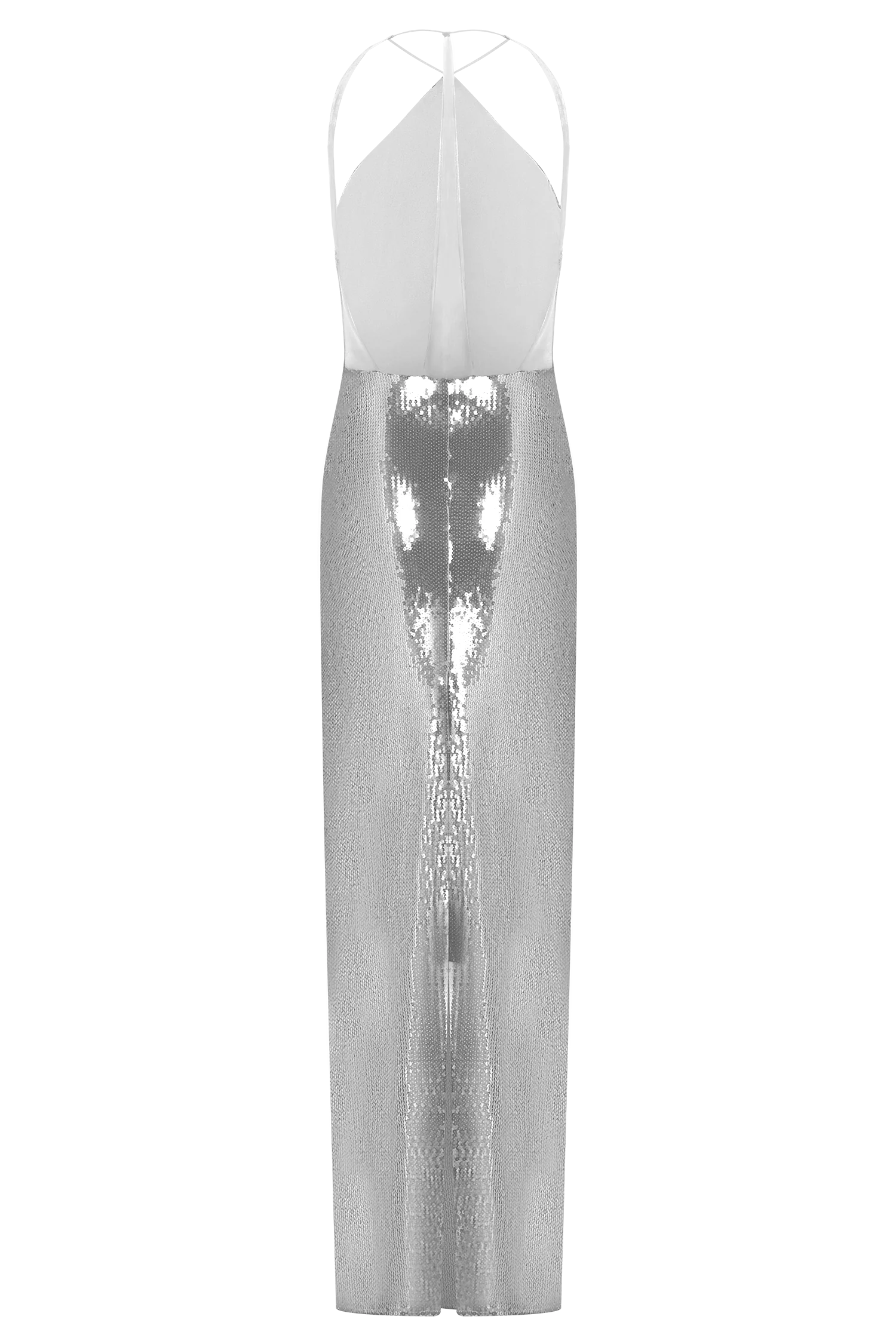 Baldwin Sequin Cut Out Maxi Dress Silver