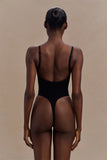 Alyssa Backless Shapewear Bodysuit Black